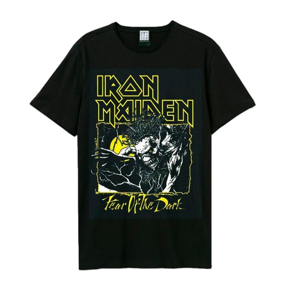 Iron Maiden Unisex Adult Fear Of The Dark T-Shirt / Black/Yellow
